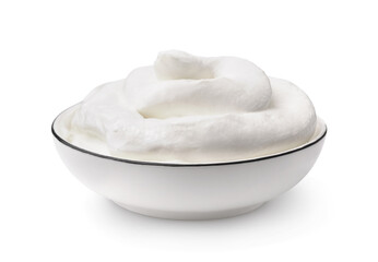 Bowl of fresh organic greek yogurt