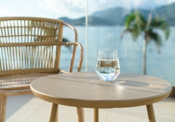 a glass of drink on the table