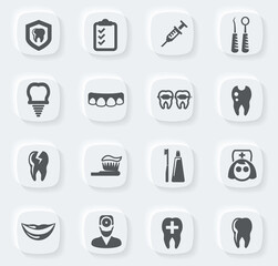 Dental icons set