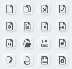 Documents icons set