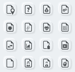 Documents icons set