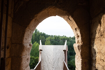 access arch to the viewpoint of San Miguel in Almazan, Soria