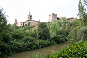 Fototapeta na wymiar Panoramic view of the medieval area of Almazan, Soria