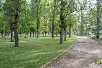 Park "La Arboleda" in Almazan, Soria