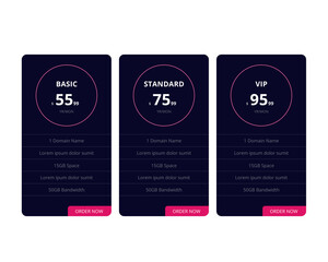 Simple Pricing Web Table