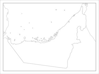 アラブ首長国連邦の地図です