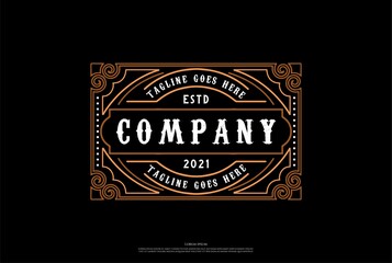 Antique Old Classic Vintage Retro Badge Emblem Label Logo Design