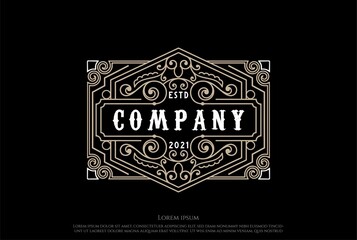 Antique Old Classic Vintage Retro Badge Emblem Label Logo Design Vector