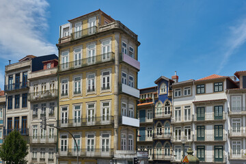 Fototapeta na wymiar View of Old Porto, Afonso Henrique Street, Portugal