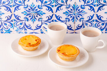 Egg tart, traditional Portuguese dessert