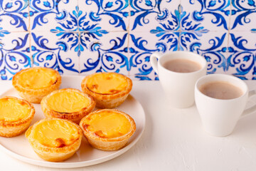 Egg tart, traditional Portuguese dessert