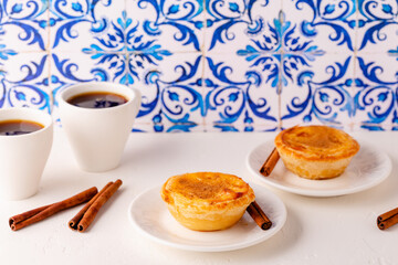 Egg tart, traditional Portuguese dessert