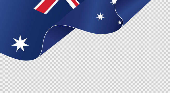 Waving flag of Australia isolated on png or transparent background,Symbol of Australia,template for banner,card,advertising ,promote, TV commercial, ads, web, vector illustration