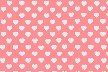 
pink background with white hearts