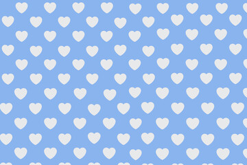 blue background with white hearts