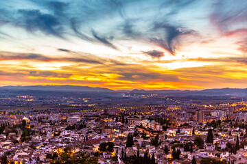 Fototapeta premium granada al atardecer