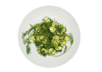 Cucumber salad with dill