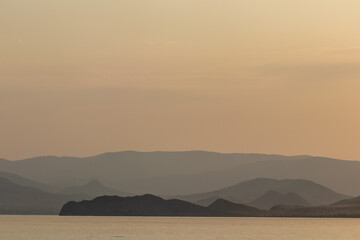 sunset in the mountains