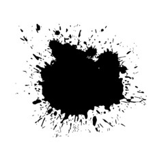 Fototapeta premium Paint stains black blotch background. Grunge Design Element. Brush Strokes. Vector illustration