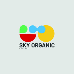 Organic Sky Smile vector logo
