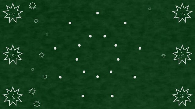 Decorative video with bahai symbol (nine pointed star)