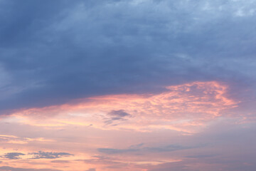 Naklejka na ściany i meble sunset sky with clouds, clouds over, sunset sky