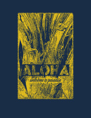 Aloha Hawaii Creative Design Element. Vector illustration.