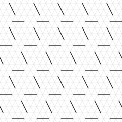 Vector seamless pattern. Modern stylish texture. Repeating geometric background with regular thicker lines. Black and white triangle grid background.