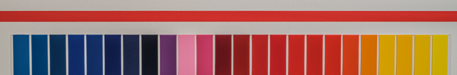 color palette samples on white background