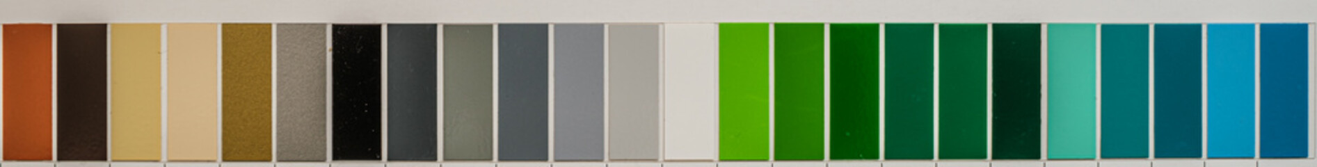 color palette samples on white background