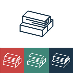 Linear vector icon with beam wooden