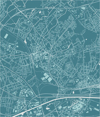 Fototapeta premium map of the city of Oberhausen, Germany