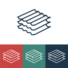 Linear vector icon with slate
