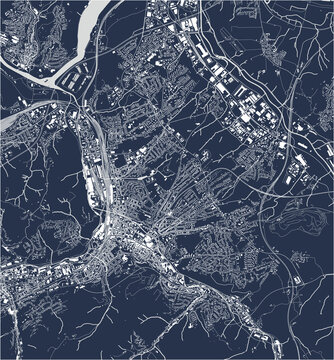 map of the city of Hagen, Germany