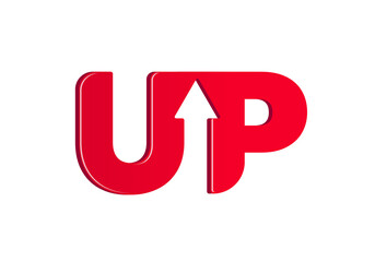 Up logotype. Typography creative logo design. Flat and minimal logo design.