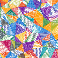 Low poly sketch background. Appealing square pattern. Captivating abstract background. Vector illustration.