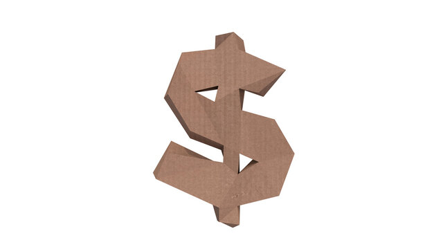 Low Polygon Cardboard text typeface USD