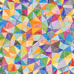 Low poly sketch background. Amazing square pattern. Trendy abstract background. Vector illustration.