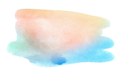 Unique watercolor pastel stain. Hand drawn spot. Frame for a logo, title or a selling banner.