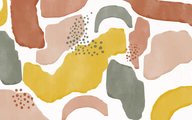 Watercolor art background vector. Wallpaper design with paint brush. Watercolor Illustration for prints, wall art, cover and invitation cards.