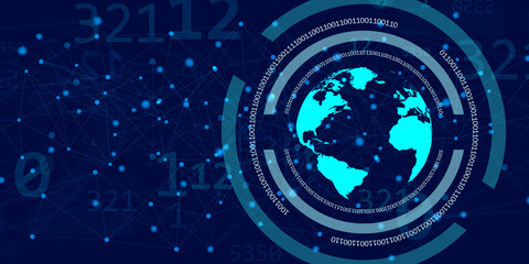 2d illustration world map abstract background