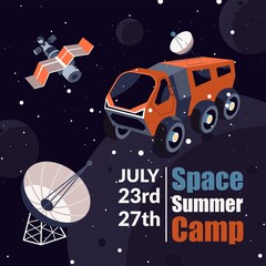 Space summer camp, training astronauts invitation
