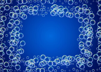 Detergent foam. Soap bath bubble and suds for bathtub. Shampoo.