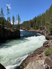 waterfall in Yellowstone