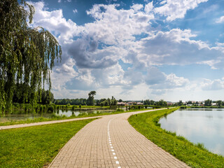bike path by the lake