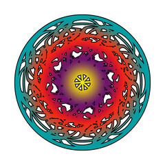 Colorful ornate mandala  