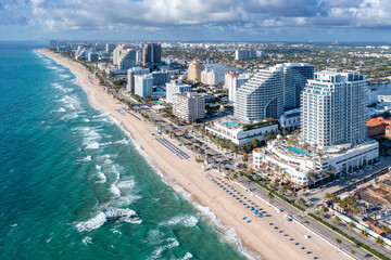 Aerial View  of Fort Lauderdale Beach,.Fort Lauderdale,.Florida.North America,.USA