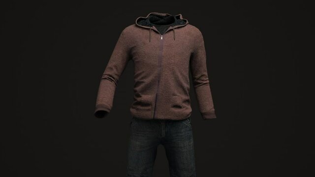 3d modell, photoscanning, realistische m&auml;nnliche bekleidung, ohne k&ouml;rper und Kopf, manikin, casual style
