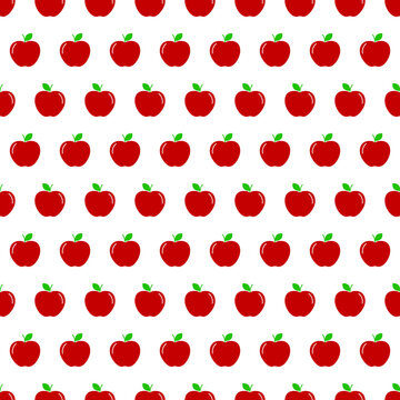 seamless red apple pattern for background. cloth motif, fruit shop decoration