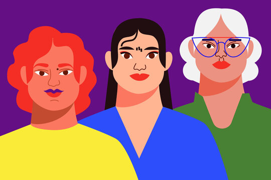 Concept illustration on diversity, LGBTQ, queer community, equality. Colorful characters. Vector illustration, flat design